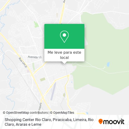 Shopping Center Rio Claro mapa