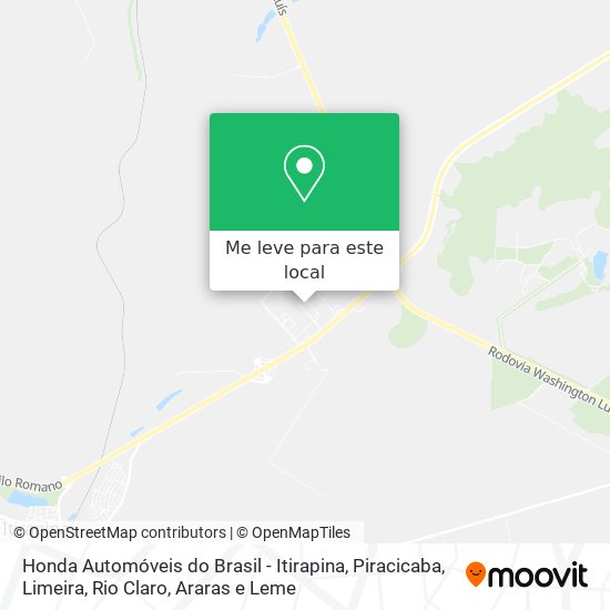 Honda Automóveis do Brasil - Itirapina mapa