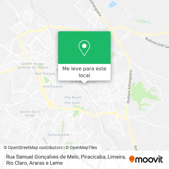 Rua Samuel Gonçalves de Melo mapa