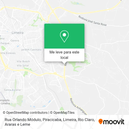 Rua Orlando Módulo mapa