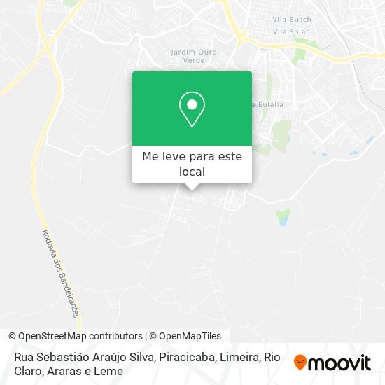 Rua Sebastião Araújo Silva mapa