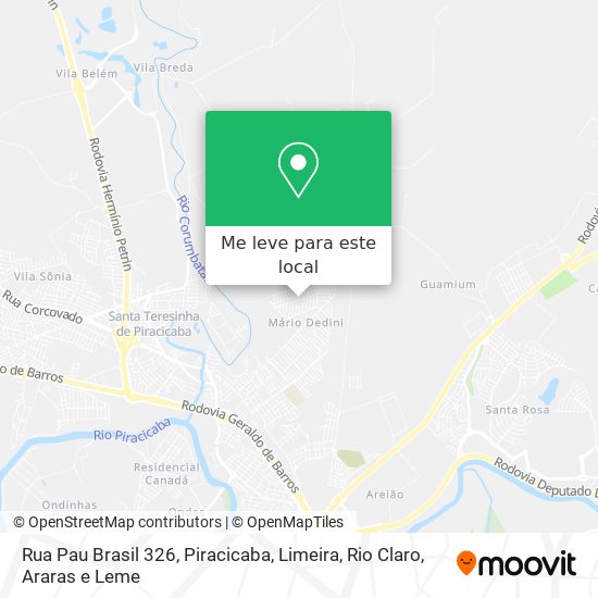 Rua Pau Brasil 326 mapa