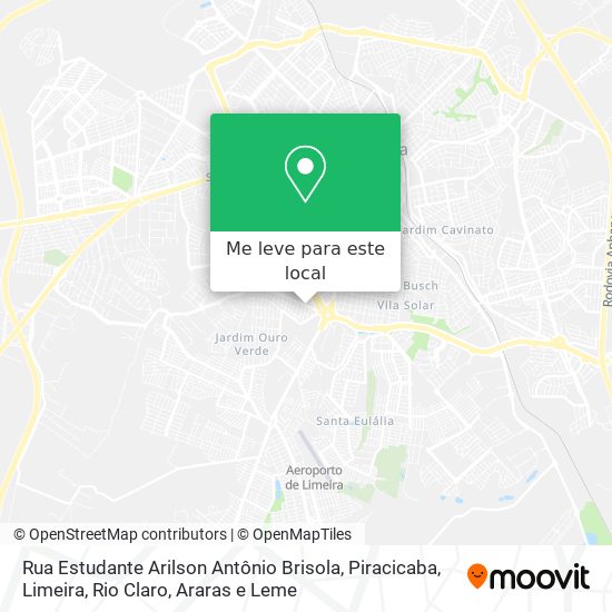Rua Estudante Arilson Antônio Brisola mapa