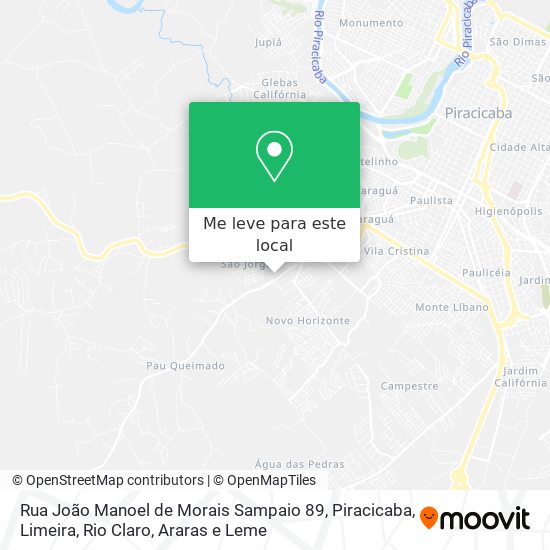 Rua João Manoel de Morais Sampaio 89 mapa