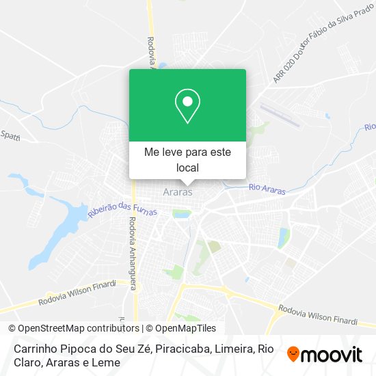 Carrinho Pipoca do Seu Zé mapa
