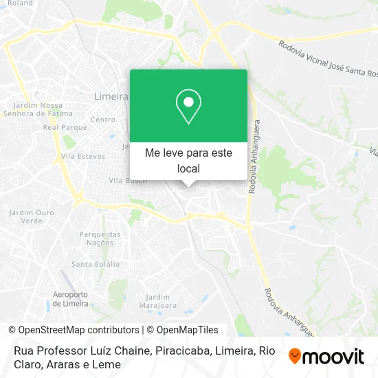 Rua Professor Luíz Chaine mapa