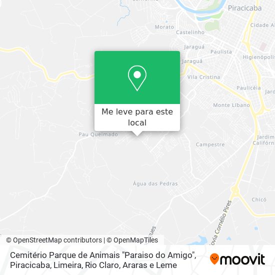 Cemitério Parque de Animais "Paraiso do Amigo" mapa