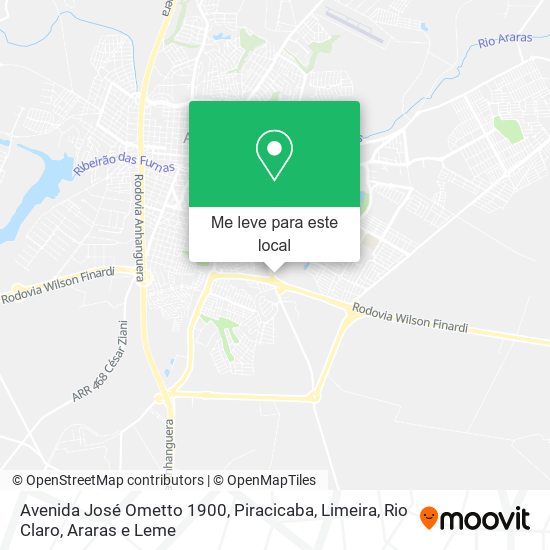 Avenida José Ometto 1900 mapa