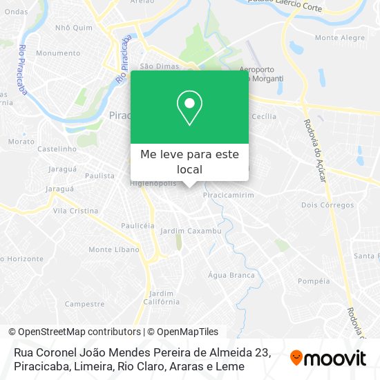 Rua Coronel João Mendes Pereira de Almeida 23 mapa