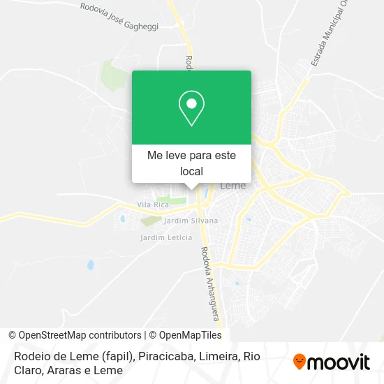 Rodeio de Leme (fapil) mapa
