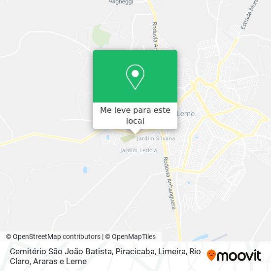 Cemitério São João Batista mapa