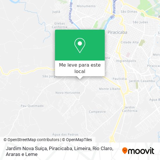 Jardim Nova Suíça mapa