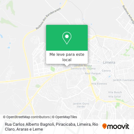 Rua Carlos Alberto Bagnoli mapa