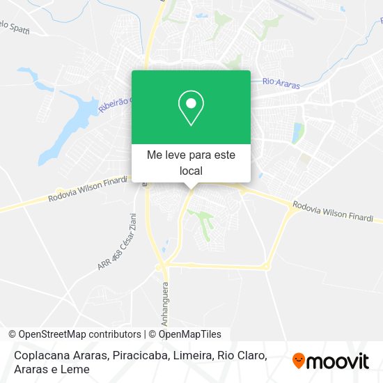 Coplacana Araras mapa