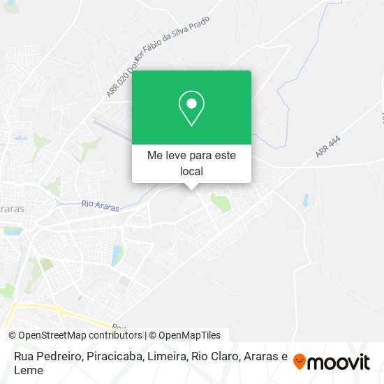 Rua Pedreiro mapa