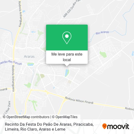 Recinto Da Festa Do Peão De Araras mapa