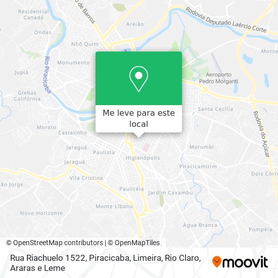 Rua Riachuelo 1522 mapa