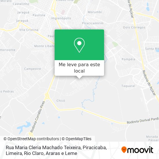 Rua Maria Cleria Machado Teixeira mapa