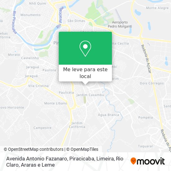 Avenida Antonio Fazanaro mapa