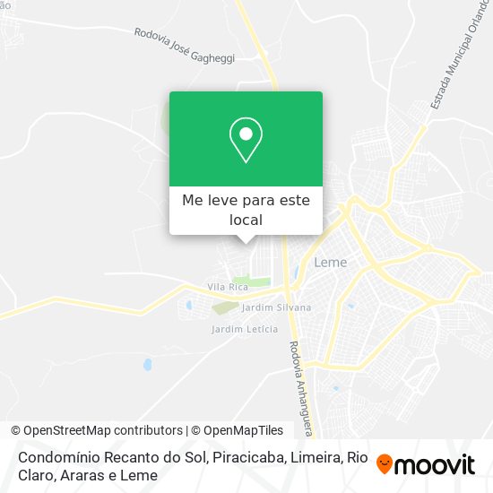 Condomínio Recanto do Sol mapa