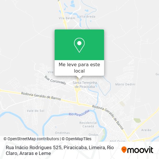 Rua Inácio Rodrigues 525 mapa