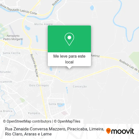 Rua Zenaide Conversa Mazzero mapa