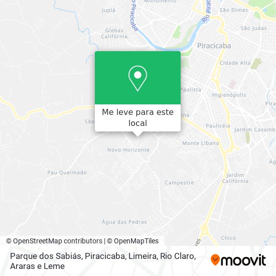 Parque dos Sabiás mapa