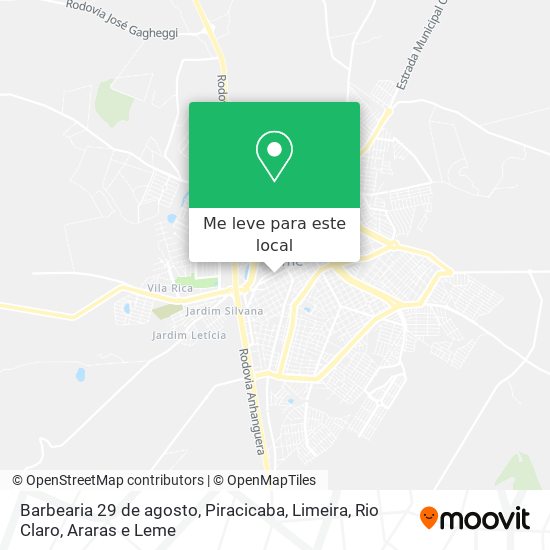 Barbearia 29 de agosto mapa