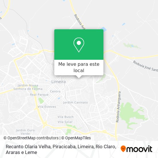 Recanto Olaria Velha mapa