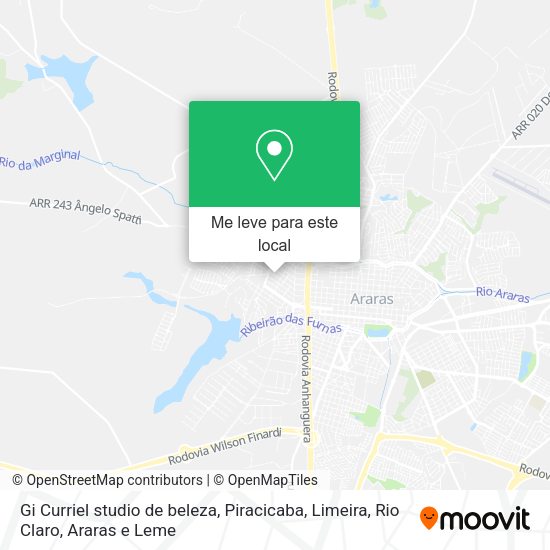 Gi Curriel studio de beleza mapa