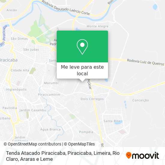 Tenda Atacado Piracicaba mapa