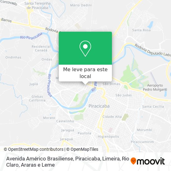 Avenida Américo Brasiliense mapa