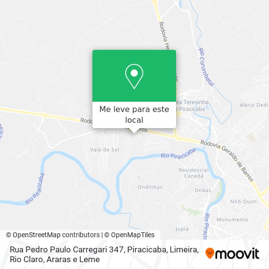 Rua Pedro Paulo Carregari 347 mapa