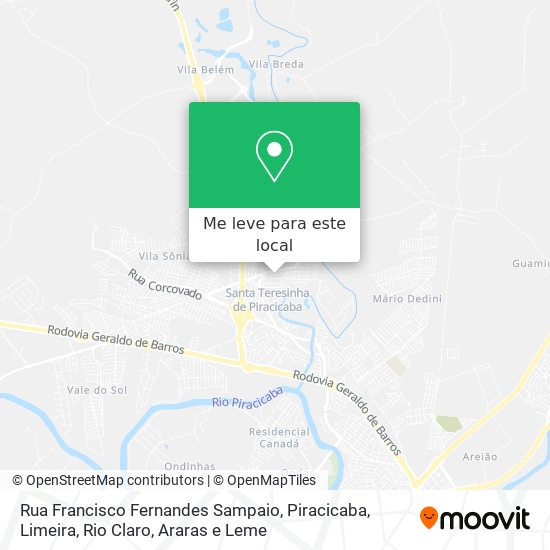 Rua Francisco Fernandes Sampaio mapa