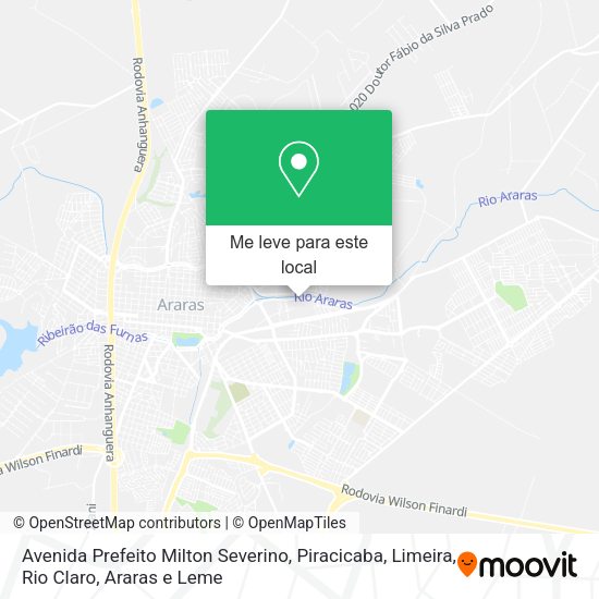 Avenida Prefeito Milton Severino mapa