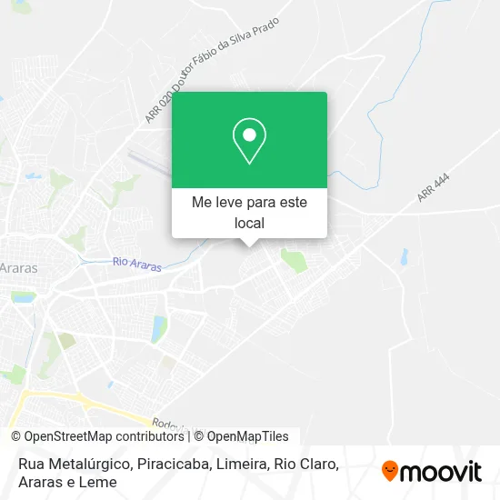 Rua Metalúrgico mapa