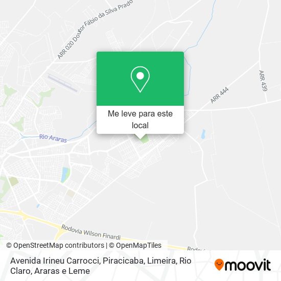 Avenida Irineu Carrocci mapa