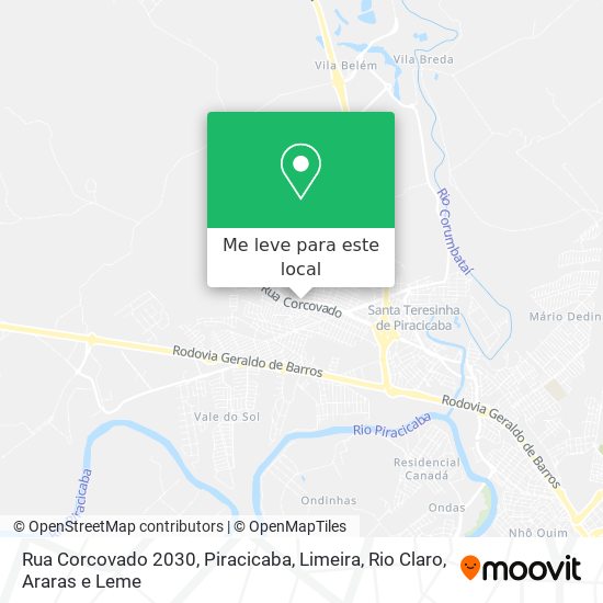 Rua Corcovado 2030 mapa