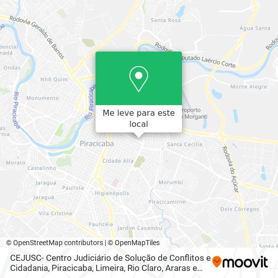 CEJUSC- Centro Judiciário de Solução de Conflitos e Cidadania mapa