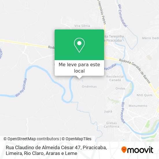 Rua Claudino de Almeida César 47 mapa