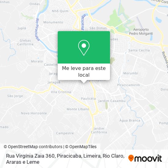 Rua Virgínia Zaia 360 mapa