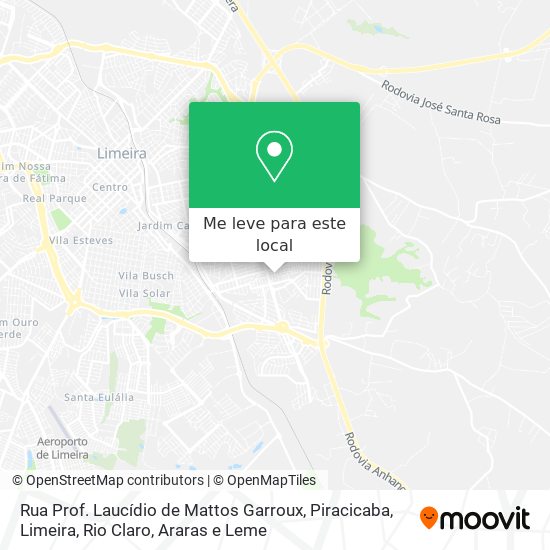 Rua Prof. Laucídio de Mattos Garroux mapa