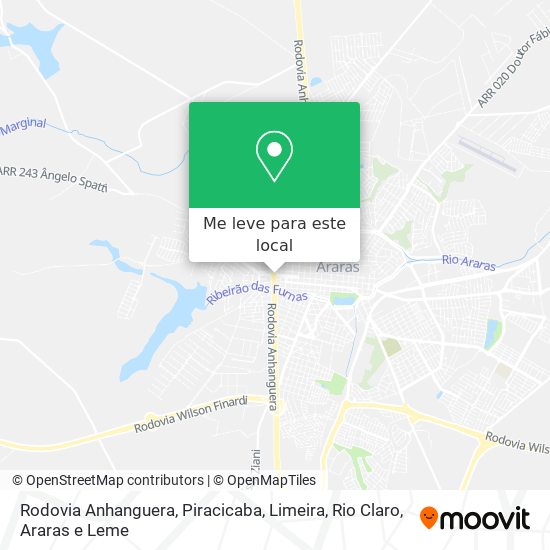 Rodovia Anhanguera mapa