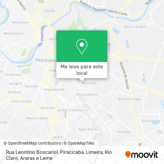 Rua Leontino Boscariol mapa