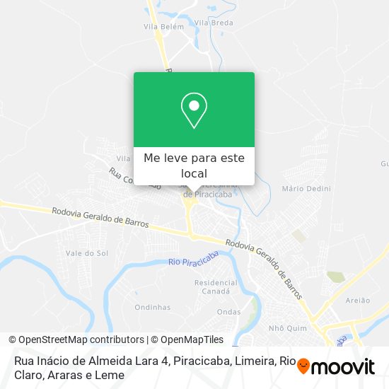 Rua Inácio de Almeida Lara 4 mapa