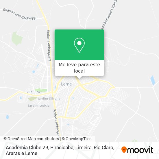 Academia Clube 29 mapa