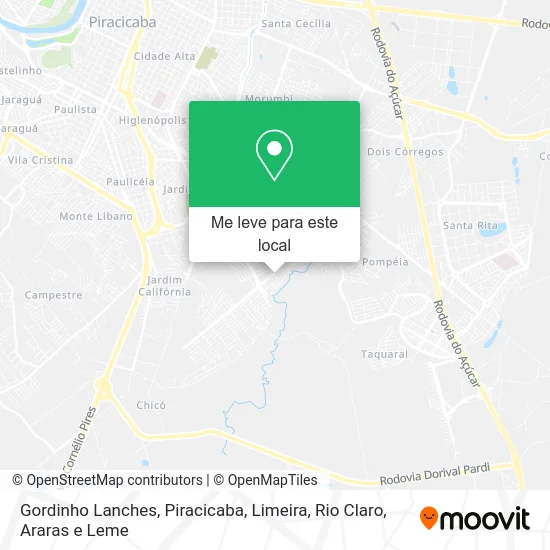 Gordinho Lanches mapa