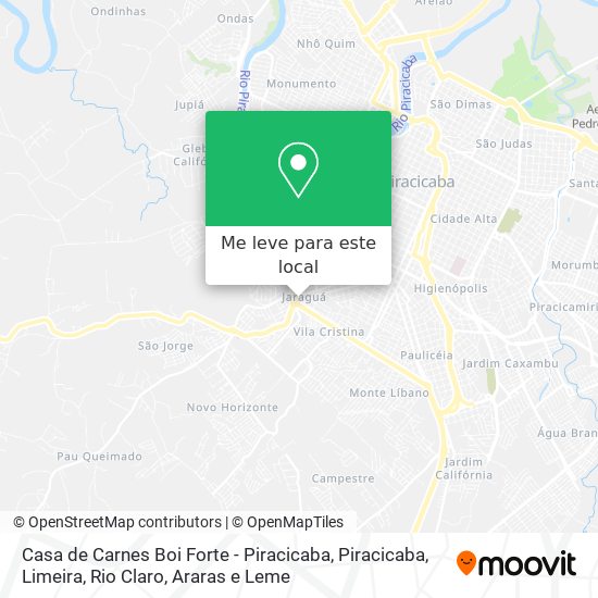 Casa de Carnes Boi Forte - Piracicaba mapa