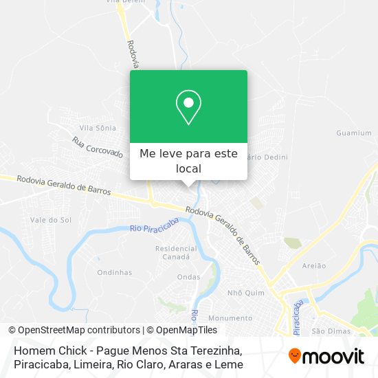 Homem Chick - Pague Menos Sta Terezinha mapa
