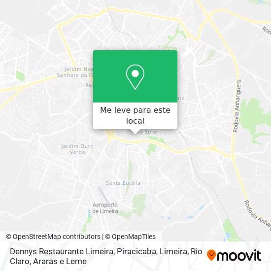 Dennys Restaurante Limeira mapa